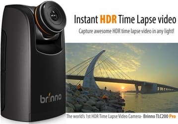 Камера Brinno TLC200 Pro со сменными объективами оптимизирована для покадровой видеосъемки с расширенным динамическим диапазоном