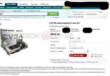 Появление 3D-карты GeForce GTX 780 в базе Synnex позволило узнать ее цену