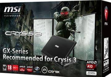 MSI официально представила ноутбук GX70, оснащенный APU AMD A10-5750M и GPU Radeon HD 8970M