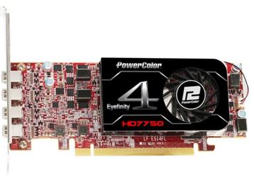 PowerColor оснащает карту Radeon HD 7750 четырьмя портами Mini DisplayPort