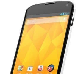 Смартфон LG Nexus 4 белого цвета представлен официально