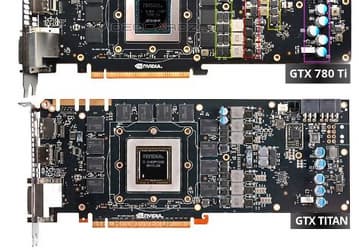 Печатная плата видеокарты GeForce GTX 780 Ti усилена в сравнении с GTX 780 и GTX Titan
