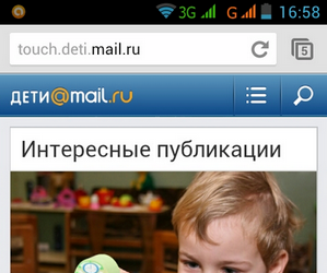 Дети Mail.Ru теперь доступны в touch-версии