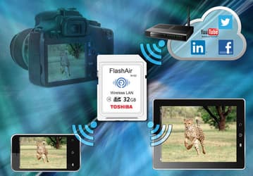 Объем карт памяти Toshiba FlashAir с поддержкой беспроводных локальных сетей достиг 32 ГБ