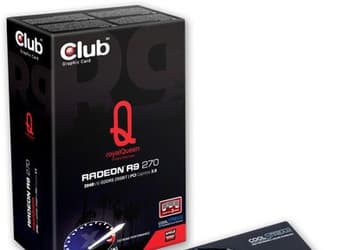 В конструкцию охладителя 3D-карты Club 3D Radeon R9 270 royalQueen включены две тепловые трубки