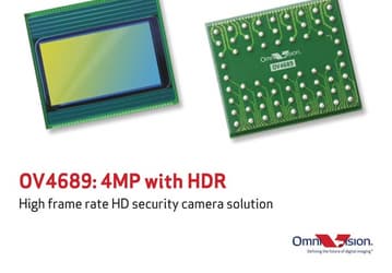 Датчик изображения OV4689 OmniVision разрешением 4 Мп предназначен для систем видеонаблюдения