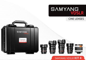 Samyang выпускает четыре набора объективов для зеркальных камер, используемых для видеосъемки
