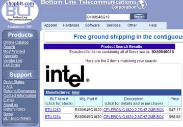 Процессоры Intel Celeron G1820 и G1830 (Haswell), которые будут представлены только в следующем квартале, уже можно заказать