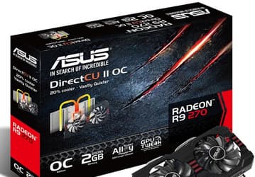 Asus выпускает два варианта 3D-карты Radeon R9 270 DirectCU II: обычный и разогнанный 
