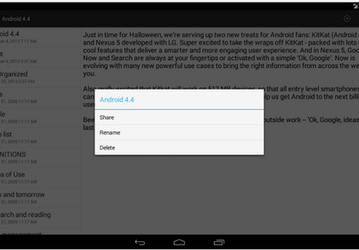Новый Notz 1.1 —  текстовые заметки на Android с синхронизацией с Dropbox