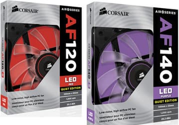 Ассортимент Corsair пополнился корпусными вентиляторами Air Series AF120 LED Quiet Edition и Air Series AF140 LED Quiet Edition