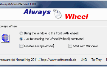 AlwaysMouseWheel v.3.41 - бесплатная утилита, расширяющая возможности прокрутки содержимого окон