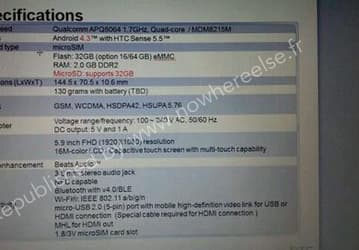 Планшетофон HTC One Max: подробные характеристики и новое фото