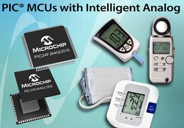 Microchip PIC24FJ128GC010 — первый микроконтроллер PIC с 16-разрядным АЦП, 12-разрядным АЦП, поддерживающим частоту отсчетов 10 МГц, интерфейсом USB и драйвером ЖК-дисплея