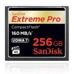 Карта памяти SanDisk Extreme Pro CompactFlash объемом 256 ГБ имеет маркировку VPG-65