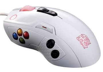 Мышь Tt eSports Volos Combat White с 14 кнопками предназначена для любителей игр категорий MOBA и MMORPG