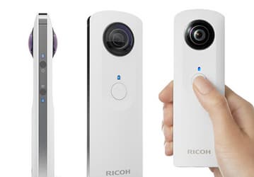 Камера Ricoh Theta спроектирована специально для съемки сферических панорам