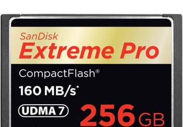 Карта памяти SanDisk Extreme Pro CompactFlash объемом 256 ГБ имеет маркировку VPG-65