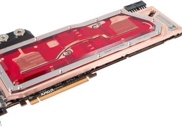 Водоблок Aqua Computer Kryographics Vesuvius предназначен для видеокарты Radeon R9 295X2