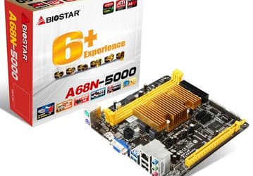 На системной плате Biostar "A68N-5000" нет процессорного гнезда