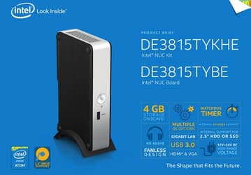 NUC DE3815TYKHE — первый мини-ПК Intel с пассивной системой охлаждения