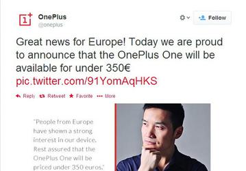 Стало известно, сколько будет стоить в Европе смартфон OnePlus One