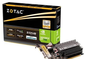Zotac представила видеокарты GeForce GT 720 в низкопрофильном исполнении и с пассивными СО
