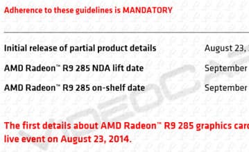 Анонс видеокарты AMD Radeon R9 285 на базе GPU Tonga состоится 23 августа