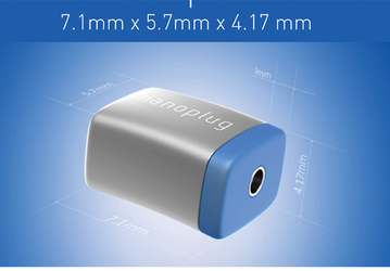 Nanoplug — крошечный слуховой аппарат габаритами всего 7,1 х 5,7 х 4,17 мм