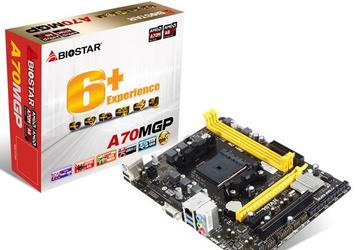 Эксклюзивный чипсет AMD A70M стал основой платы Biostar A70MGP с процессорным гнездом FM2+