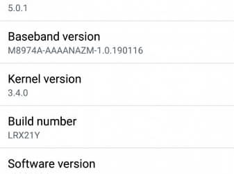 Скриншот подтверждает, что смартфон LG G2 получит ОС Android 5.0