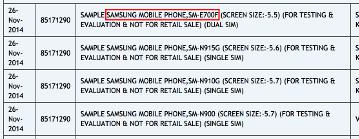 Появилась информация о смартфоне Samsung SM-E700F
