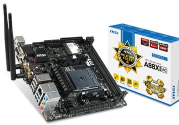 Системная плата MSI A88XI AC типоразмера mini-ITX поддерживает процессоры AMD в исполнении FM2+