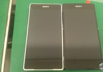 Фото дает представление о размерах смартфона Sony Xperia Sirius по сравнению с Xperia Z и Xperia Z1