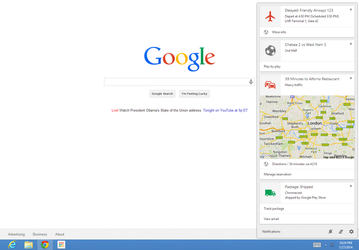 Оповещения Google Now появились в бета-версии Chrome