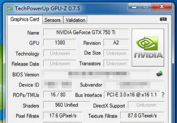 Видеокарта GeForce GTX 750 Ti может получить 960 ядер CUDA и 128-разрядную шину памяти