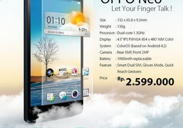 Смартфон Oppo Neo оценён в $215