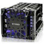 Icy Dock Black Vortex MB074SP-1B — корзина для четырех накопителей с поддержкой горячей замены и хорошей вентиляцией