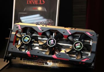 Вентиляторы охладителя 3D-карты PowerColor Devil 13 Dual Core R9 290X способны вращаться с разной скоростью