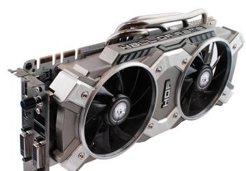 GPU видеокарты KFA2 GTX 780 HOF OC+ 6GB работает на частоте 1071 МГц 