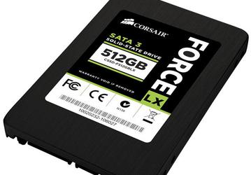 Серию бюджетных твердотельных накопителей Corsair Force Series LX пополнила модель объемом 512 ГБ