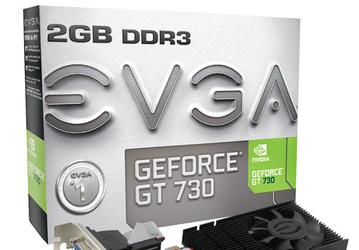 Линейка EVGA GeForce GT 730 включает семь моделей 3D-карт
