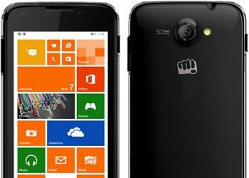 Micromax Canvas Win W092  и Canvas Win W121 — бюджетные смартфоны под управлением ОС Windows Phone 8.1