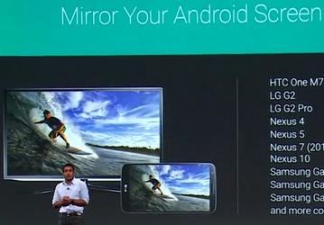 Google научила Chromecast выводить на экран телевизора любую информацию со смартфона, правда не с любого