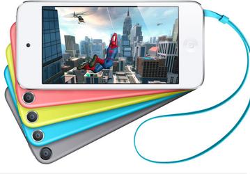 Apple окрашивает самую доступную модель проигрывателя iPod touch с 16 ГБ флэш-памяти в яркие цвета