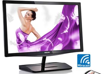 Монитор Philips Miracast 239C4QHWAB поддерживает беспроводное подключение мобильных устройств по стандарту Miracast