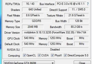 Появились предварительные сведения о 3D-карте Nvidia GeForce GTX 860M, включая результаты теста производительности