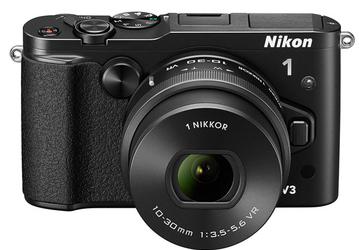 Представлена беззеркальная камера Nikon 1 V3 с поворотным экраном, рассчитанная на карты памяти microSD