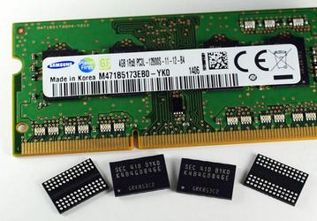 Samsung приступает к серийному выпуску 20-нанометровых чипов памяти DDR3 плотностью 4 Гбит