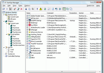 EF StartUp Manager v.5.60 - утилита для управления автозапуском приложений на Windows